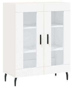 Modern Vitrine Szekrény - Fehér Fa - 69,5x34x180 cm