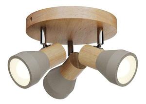 Lindby - Filiz Round Mennyezeti Lámpa Concrete/WoodLindby - Lampemesteren