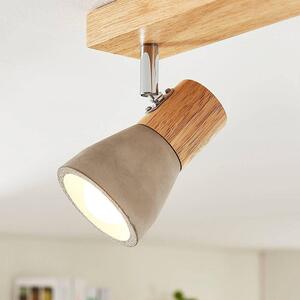 Lindby - Filiz 3 Mennyezeti Lámpa Concrete/WoodLindby - Lampemesteren