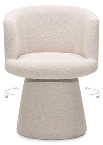 Forgatható design szék YATO, krémszínű Loop 02