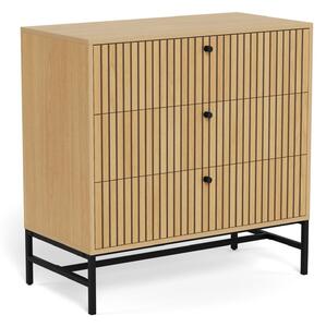 Komód Norsica Levala 100, Laminált forgácslap, 80x81x40cm, Világos tölgy