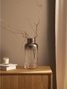 Uma kézzel fúvott ezüstszínű üveg váza, magasság 35 cm - Westwing Collection