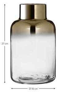 Uma kézzel fúvott aranyszínű üveg váza, magasság 27 cm - Westwing Collection