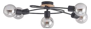 Lindby - Eridia 5 Mennyezeti Lámpa Black/Wood - Lampemesteren