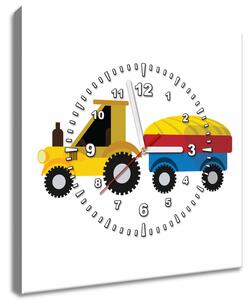 Gario Órás falikép Traktor pótkocsival Méret: 30 x 30 cm
