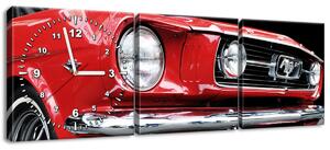 3 részes órás falikép Red Mustang - Y