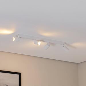 TK Lighting Mennyezeti spotlámpa Top, fehér, 83 cm, 4 izzós, fém, GU10, dimmelhető, Fehér / opál, Nappali / Étkező, fém, Modern