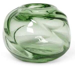 Ferm LIVING - Water Swirl Vase Round Recycled Clear/Greenferm LIVING - Lampemesteren