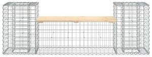 Gabion Kertpad - Fenyőfa Ülőlappal - 183cm