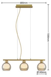 Lucande - Mylah 3 Függőlámpa L680 BrassLucande - Lampemesteren