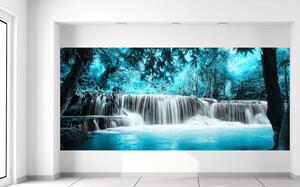 Gario Fotótapéta Vízesés a kék dzsungelben Anyag: Öntapadó, Méret: 536 x 240 cm