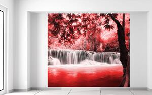 Gario Fotótapéta Vízesés a vörös dzungelben Anyag: Öntapadó, Méret: 200 x 150 cm