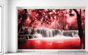 Gario Fotótapéta Vízesés a vörös dzungelben Anyag: Öntapadó, Méret: 402 x 240 cm