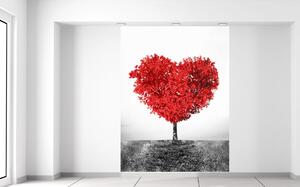 Fotótapéta Vöröses szeretetfa Anyag: Öntapadó, Méretek: 150 x 200 cm