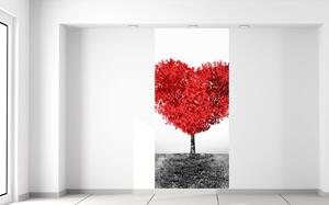 Fotótapéta Vöröses szeretetfa Anyag: Öntapadó, Méretek: 95 x 205 cm