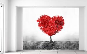 Gario Fotótapéta Vöröses szeretetfa Anyag: Öntapadó, Méret: 95 x 205 cm
