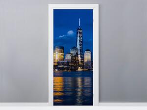 Öntapadó ajtó fotótapéta New York a Hudson folyónál