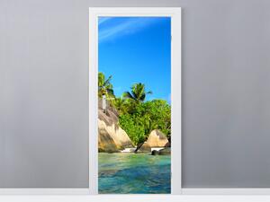 Fotótapéta ajtóra Gyönyöru La Digue sziget Anyag: Öntapadó, Méretek: 95 x 205 cm