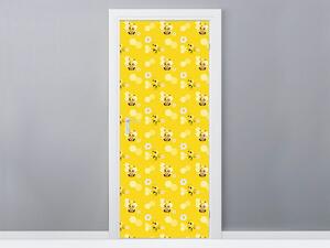 Fotótapéta ajtóra Kis sárga méhecskék