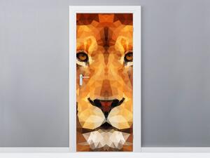 Fotótapéta ajtóra Absztrakt oroszlán Anyag: Öntapadó, Méretek: 95 x 205 cm