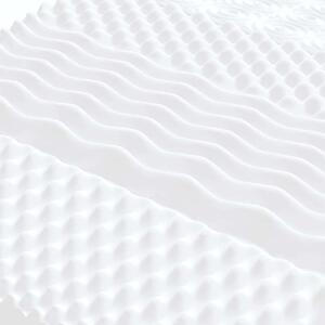VidaXL fehér 7 zónás 20 ILD keménységű habmatrac 180 x 210 cm