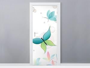 Fotótapéta ajtóra Gyönyöru pasztell lepkék Anyag: Öntapadó, Méretek: 95 x 205 cm