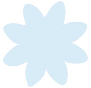 Falmatrica gyerekeknek Egyszerű kék virág