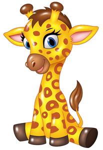 Falmatrica gyerekeknek Kis zsiráf