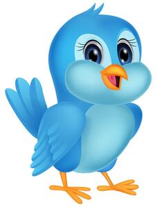 Gario Gyerek falmatrica Kis kék madárka Méret: 10 x 10 cm