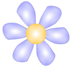 Gario Gyerek falmatrica Szép lila virág Méret: 30 x 30 cm