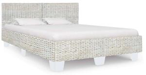 VidaXL szürke természetes rattan ágykeret 160 x 200 cm