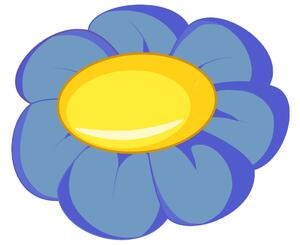 Gario Gyerek falmatrica Nagy kék virág Méret: 10 x 10 cm