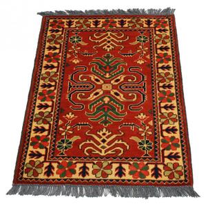 Afgán szőnyeg barna Caucasian 61x91 kézi csomózású nappali szőnyeg
