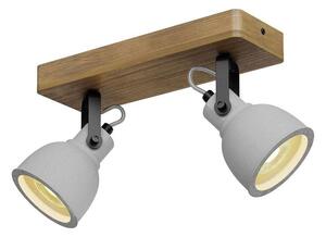 Lindby - Mirka 2 Mennyezeti Lámpa Grey/Dark WoodLindby - Lampemesteren