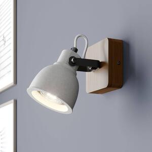Lindby - Mirka Fali Lámpa Grey/Dark Wood - Lampemesteren