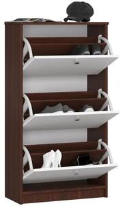 Cipőtároló szekrény / cipősszekrény 112 cm - Akord Furniture - wenge / fehér