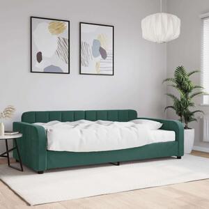 VidaXL zöld bársony heverő matraccal 100 x 200 cm