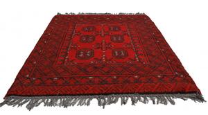 Gyapjú szőnyeg bordó Aqchai 78x110 kézi szőnyeg