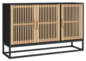 VIDAXL - Fekete Fa Tálalószekrény - Modern - 105x30x65 cm