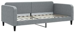 VidaXL világosszürke kihúzható szövet heverő 100 x 200 cm