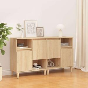 VidaXL 2 db sonoma tölgy színű szerelt fa tálalóasztal 60 x 35 x 70 cm