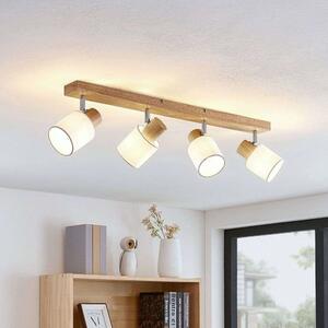 Lindby - Wanessa 4 Mennyezeti Lámpa Wood/White - Lampemesteren