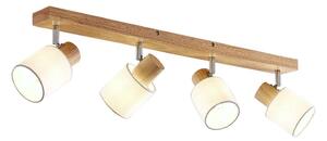 Lindby - Wanessa 4 Mennyezeti Lámpa Wood/White - Lampemesteren