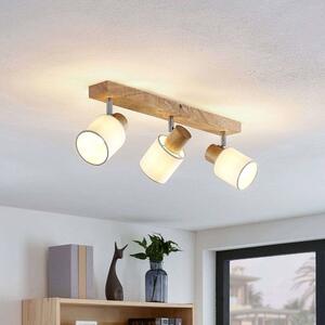 Lindby - Wanessa 3 Mennyezeti Lámpa Wood/White - Lampemesteren