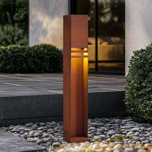 Lucande LED ösvény világítás Oxido, rozsdás színű, magasság 80 cm, IP44, Barna / rozsda, fém, Modern