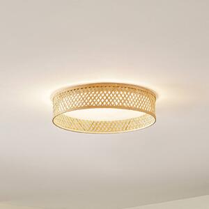 Lindby LED mennyezeti lámpa Eilif, bambusz, Ø 40 cm