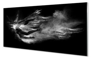 Üvegképek Nő balett füst szürke háttér 100x50 cm