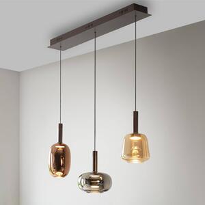 Paul Neuhaus Neuhaus, Irides LED-es függőlámpa, 90 cm hosszú, színes, üveg, dimmelhető, Többszínű, Nappali / Étkező, Üveg, Modern