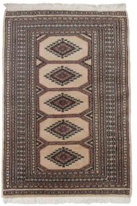 Gyapjú szőnyeg bézs Jaldar 76x111 kézi nappali szőnyeg