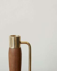Audo Copenhagen - Umanoff Candle Holder Polished Brass/Walnut - Lampemesteren